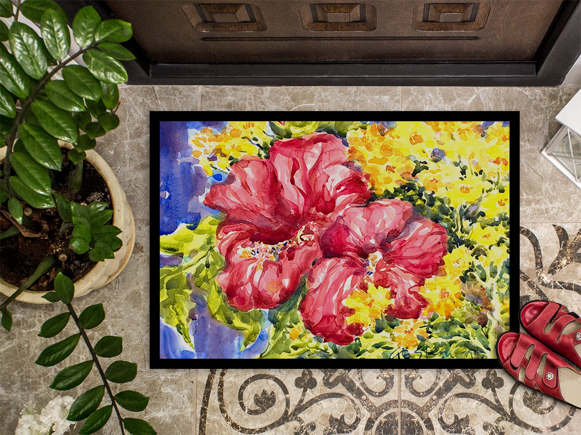 Amazon.com: Caroline's Treasures 6056JMAT Flower - Hibiscus